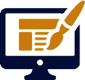 web designing brown icon