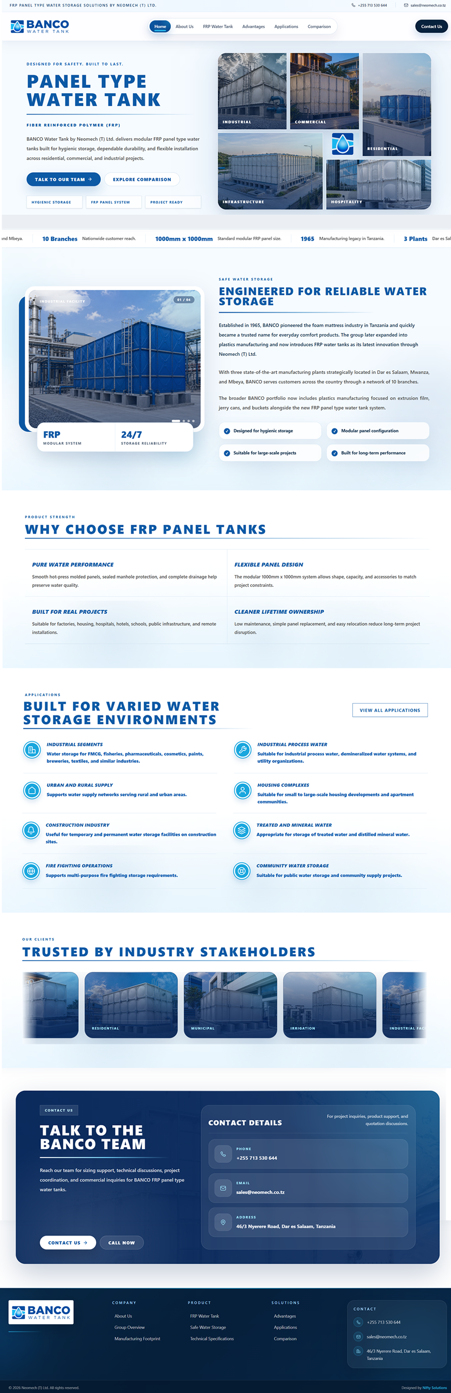 Banco Tank Website