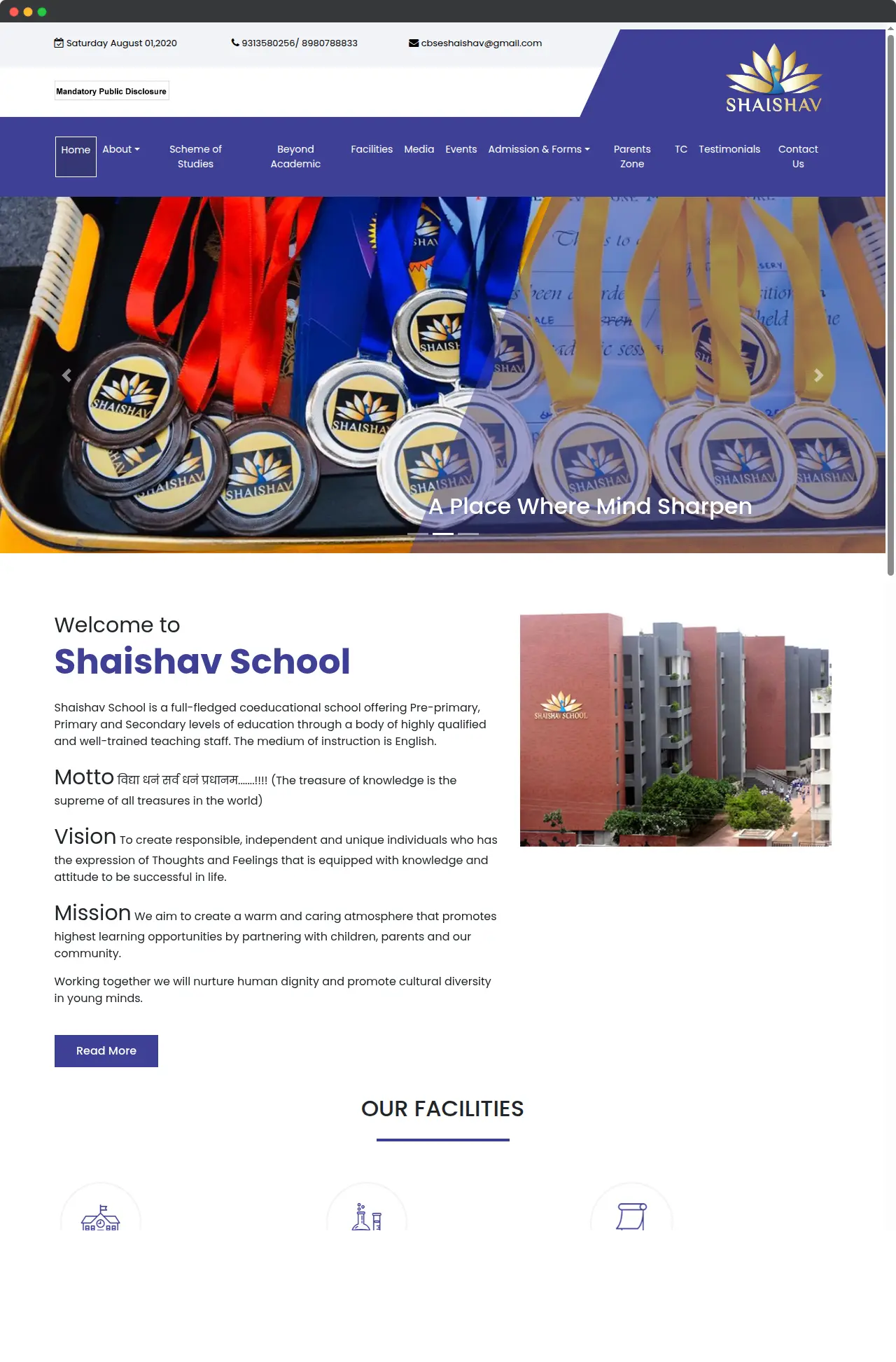 Shaishav School Website
